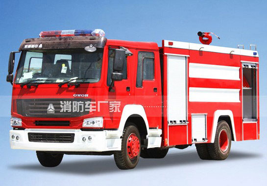10噸重汽豪沃泡沫消防車圖片 10噸重汽豪沃泡沫消防車圖片